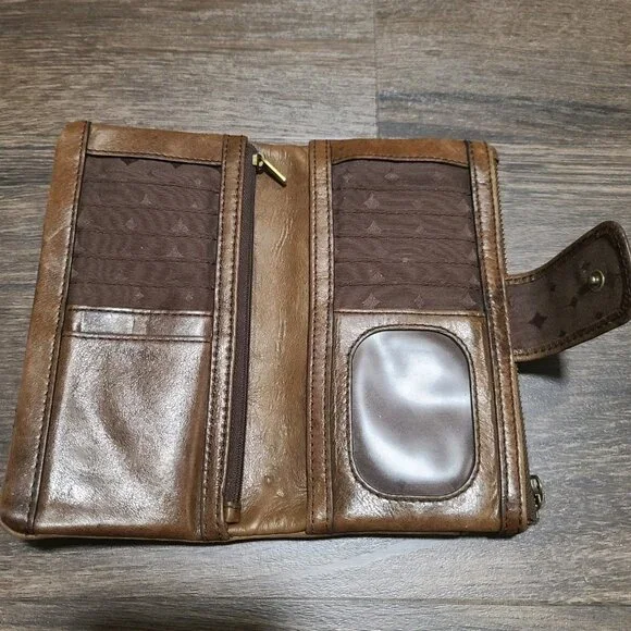 Vintage Fossil  "Long Live Vintage 1954" Women's Emory Wallet Leather Organizer - Picture 3 of 16